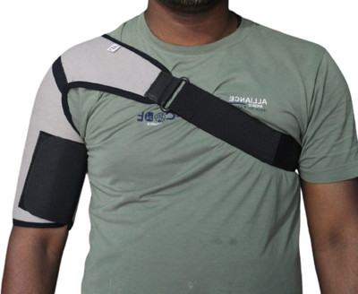 Medtrix Adjustable Right shoulder PREMIUM QUALITY NEOPRENE Shoulder Support Grey Black Shoulder Support(Grey)