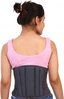 HouseOfCommon Premium Lumbo Sacral Support Belt Compression Belt with dual Adjustable Straps Back / Lumbar Support(Black, Red)