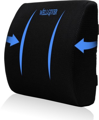 WELLGIVER Orthopedic Lumbar Support Memory Foam Backrest Cushion Mesh Cover Back / Lumbar Support(Black)