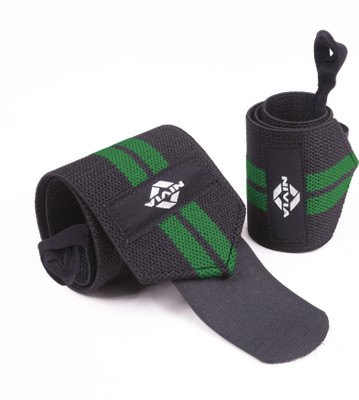NIVIA Weight Lifting Wrist Support with Thumb Loop Strap for Men & Women (Green/Black) Wrist Support(Green, Black)