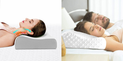 RUSHABH ENTERPRISE Memory Foam Birds Sleeping Pillow Pack of 1(White)