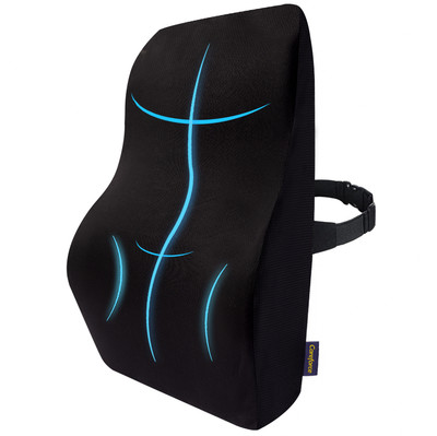 Careforce - The Force Behind Your Health Car Seat Back Support Backrest for Chair Lumbar Back Support Pillow Cushion Back / Lumbar Support(Black)
