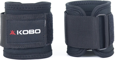 KOBO Power Weight Lifting Training Gym Straps With Metal Loop Strength Wrap (Imported) Wrist Support(Black)