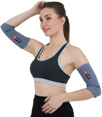 BE SAFE Forever Elbow Compression Sleeves for Gym Exercise and Sports ,Pair, Grey, XL Elbow Support(Grey)
