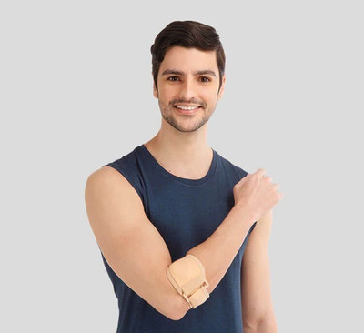 FLAMINGO Elbow Support for Tennis & Golfers Elbow Relief-Soft Foam, Adjustable Strap Elbow Support