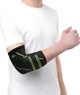 TYNOR Elbow Support Air Pro, Black & Green, Medium, 1 Unit Elbow Support(Green)