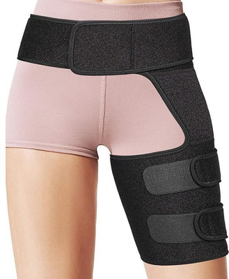NAVNOOR Thigh & Hip Compression Sleeve, Groin Compression Wrap, Hip Brace for Men, Women Supporter(Black)