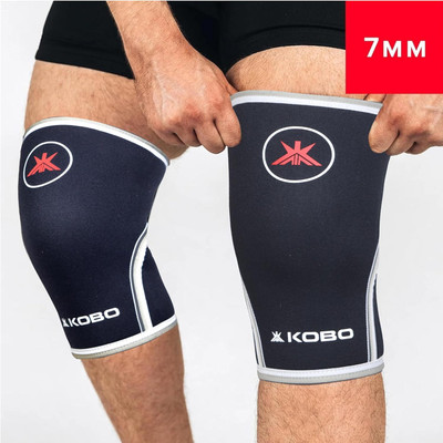 KOBO 7 mm Knee Cap Compression Support Knee Support(Black)