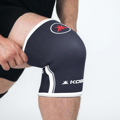 KOBO 7 mm Knee Cap Compression Support Knee Support(Black)