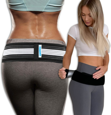 HouseOfCommon Sacroiliac SI Joint Hip Belt - Lower Back Support Brace for Men and Women - Hip Back / Lumbar Support(Black)