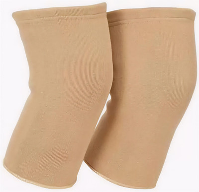 CozyCrazy Fleece Warm Knee Wrap | Unisex Winter Knee Protector Sleeve Knee Support(Beige)