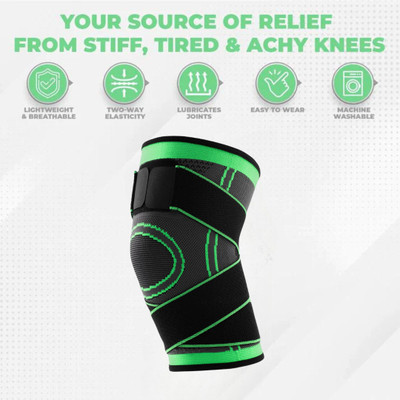 Hambler Fitness Dual strap compression knee sleeve cap support for men and women (pack1) Knee Support