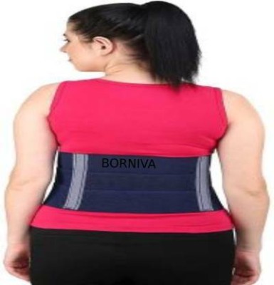 Borniva abdominal belt after delivery tummy reduction binder belly men women (BLUE) Back / Lumbar Support(Blue)