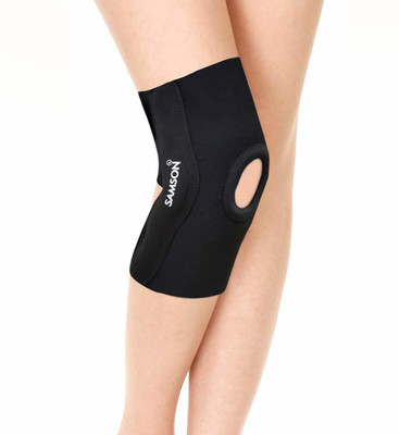 SAMSON Elastic Knee Support With Open Patella & Hinges-For Arthritis Injury Joint Pain Knee Support(Black)