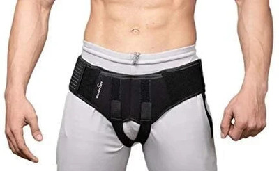 Wonder Care Inguinal Hernia Support Belt Brace Back / Lumbar Support(Black)
