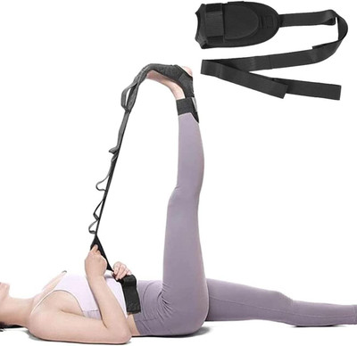 Fitness Scout Stretching Trainer Durable Correction Belt Foot Drop Stretcher Ankle Ankle Support(Black)