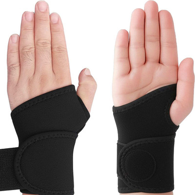 Helistar Unisex Black Wrist Support Brace Both Hand – Breathable Pain Relief (Pack Of 2) Hand Support(Black)