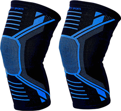 Mulkraj M-2 Pack Knee Brace, Compression Sleeve Support Unisex, Running,Gym, Hiking66 Knee Support