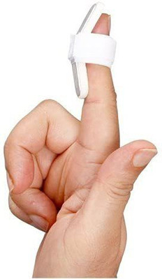 Linefaily Mallet finger Splint Injurd Finger Support (M) Splints(Silver)
