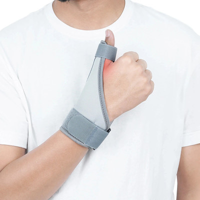 Leeford Thumb Spica Splint Support, Right Left Hand Support - Universal Size| Immobilize Splints(Grey)