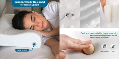 ANUSHKA ENTERPRISE Memory Foam Motifs Sleeping Pillow Pack of 1(White)