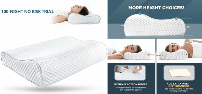 ANUSHKA ENTERPRISE Memory Foam Fruits Sleeping Pillow Pack of 1(White)