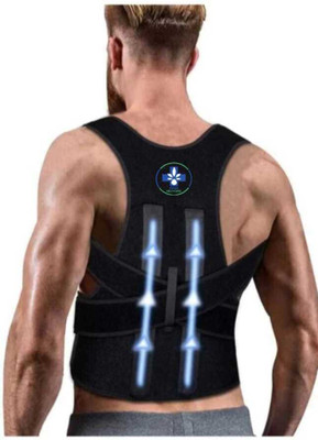BRIJJ HELTH CARE belt for men and women for back pain with metal back Posture Corrector(Black)