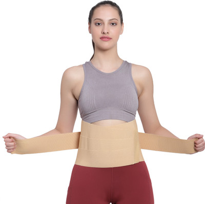 ORANCLE Premium Lumbo Sacral Support Belt Compression Belt with dual Adjustable Straps. Back / Lumbar Support(Black)