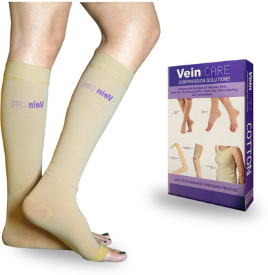 Vein Care Compression Stocking for Varicose Vein & DVT - Below Knee Knee Support(Beige)
