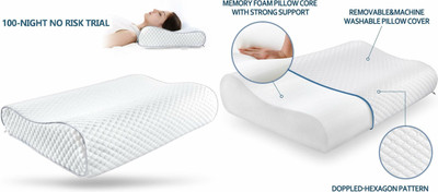 RUSHABH ENTERPRISE Memory Foam Fruits Sleeping Pillow Pack of 1(White)