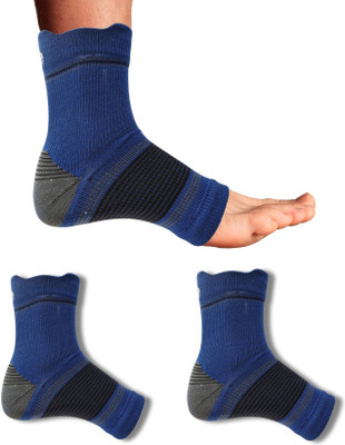 ecosync Bamboo Cotton Ankle Pain Relief Socks for Men & Women, Compression Socks Ankle Support(Blue)