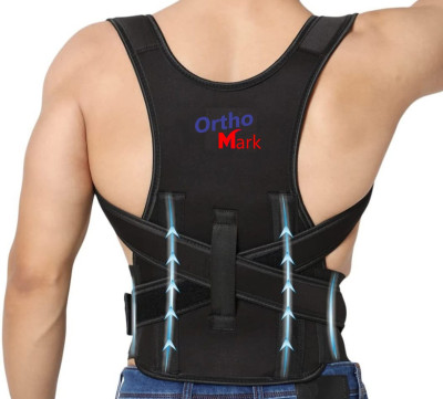 OrthoMark Posture Belt for Men and Women for Back Pain Posture Corrector(Black)