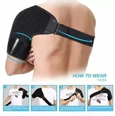 Vksurgical Advanced Shoulder Support Brace With Adjustable Stretch Strap Belt Unisex Shoulder Support(Black)