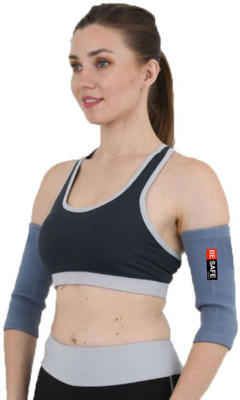 BE SAFE Forever Elbow Support Sleeves for Sports and Gym ,Pair, Grey, XL Elbow Support(Grey)