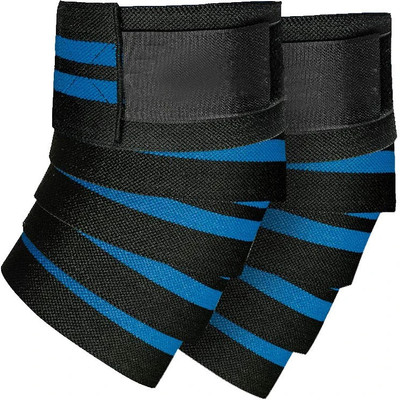 DreamPalace India Weight Lifting Knee Wraps Heavy Duty Elastic Compression Support for Squats Gym Knee Support(Blue)