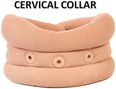 Ragvian Adjustable Soft Cervical Collar for Extra Support & Relieves (BEIGE) Neck Support(Beige)