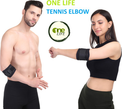 ONE LIFEN Tennis Elbow Supports for an Ideal Compression to the Strained Muscles Elbow Support(Black)