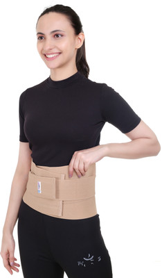 Mulkraj NEW-ABS-Waist Belt for Back Pain for Men and Women Adjustable Strap Waist-7 Abdominal Belt(Beige)