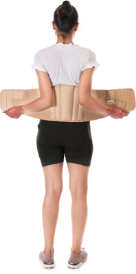 shreeradharanii 103-Lumbo Sacral Belt LS For Back Support Pain Relief belt For Men & Women Back / Lumbar Support(Beige)