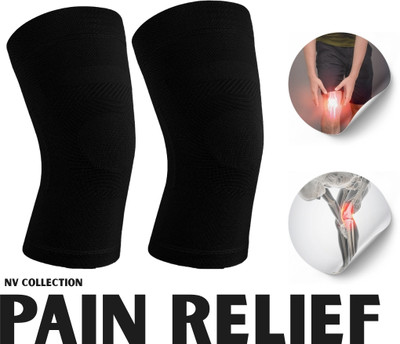NV COLLECTION Easy Glide Knee Sleeve for Pain Reduction Knee Support(Black)