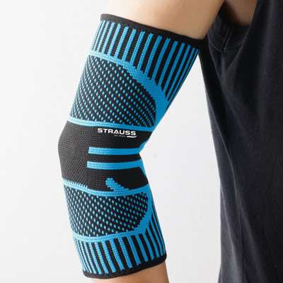 Strauss Elbow Support for Gym | Elbow Band for Pain Relief | Nylon | Tennis Elbow Band Elbow Support(Blue)