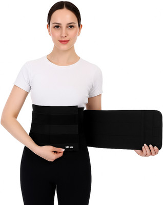 SELVA Lumbar Spine Back and Abdominal Belt For Men & Women Back / Lumbar Support(Black)