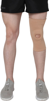 FLAMINGO Knee Support for Arthritis Relief-Open Patella, Cushioning, Full Range of Motion Knee Support(Beige)