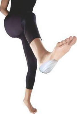 VISSCO New Improved Silicone Heel Cushion With Blue Soft Gel Universal Size Heel Support(White)