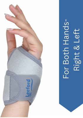 Leeford Wrist Brace/Band Neoprene with Thumb Support, Pack of 1- Universal Size | For Wrist Support(Grey)