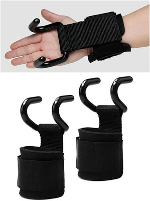 IDEA CHASERS Weight Lifting Training Pro Gym Straps Hook Bar Hand Support(Black)
