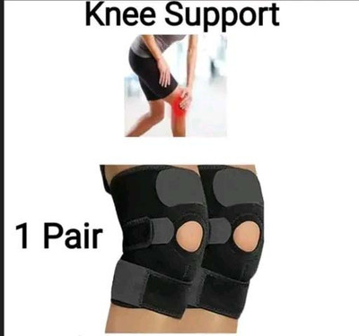Lofstar Original Knee Cap Support belt brace for Knee Pain Relief Open Patella Black Knee Support