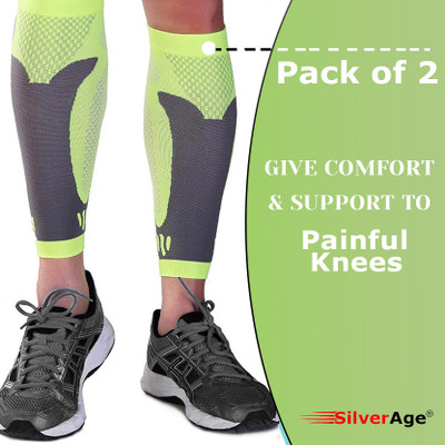 Silverage CALF SUPPORT PACK OF 2 Foot Support(Green, Grey)