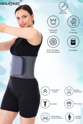 healntrust Abdominal belt after delivery for tummy reduction Shapewear Post pregnancy belt Back / Lumbar Support(Grey)