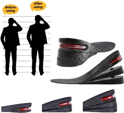 Jwxno Height Increase Insole 3-Layer Air Cushion Heel Shoes Insole for Men and Women Insole